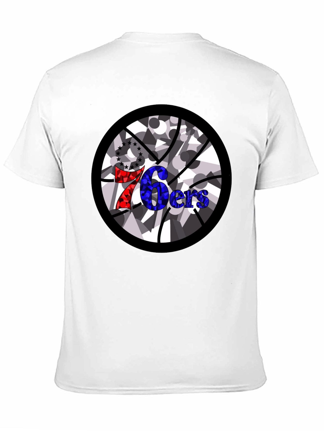 76ers Basketball Graphic Black T-Shirt