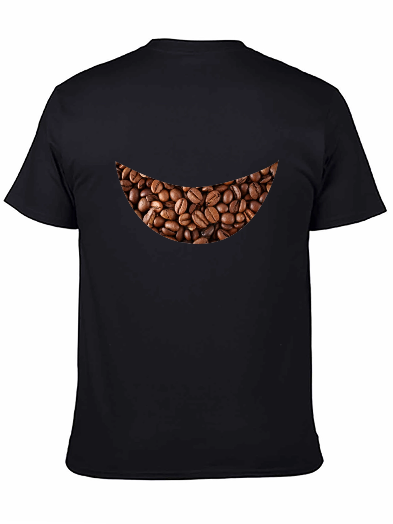 Coffee Bean Smile Black T-Shirt - Brewtiful!