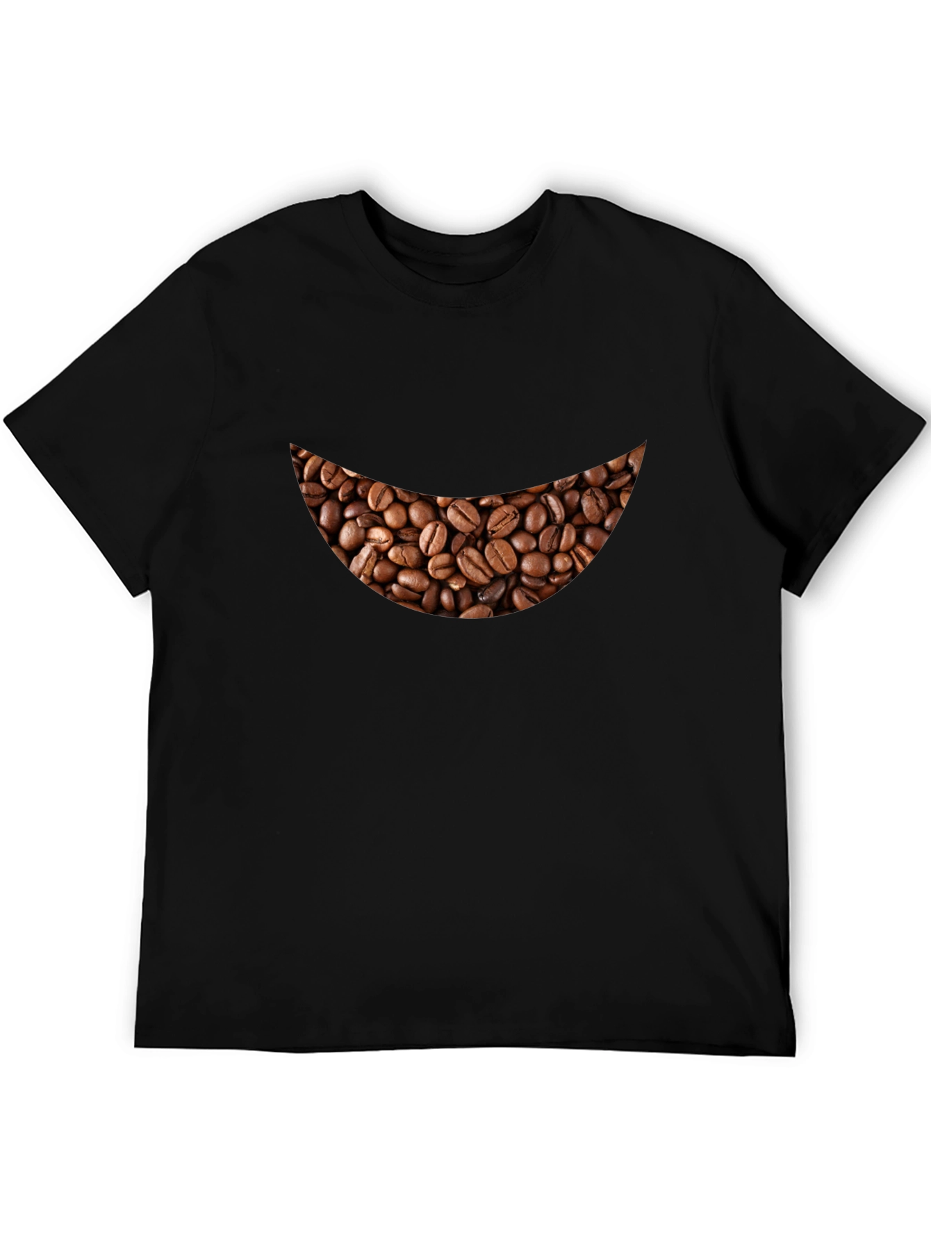 Coffee Bean Smile Black T-Shirt - Brewtiful!