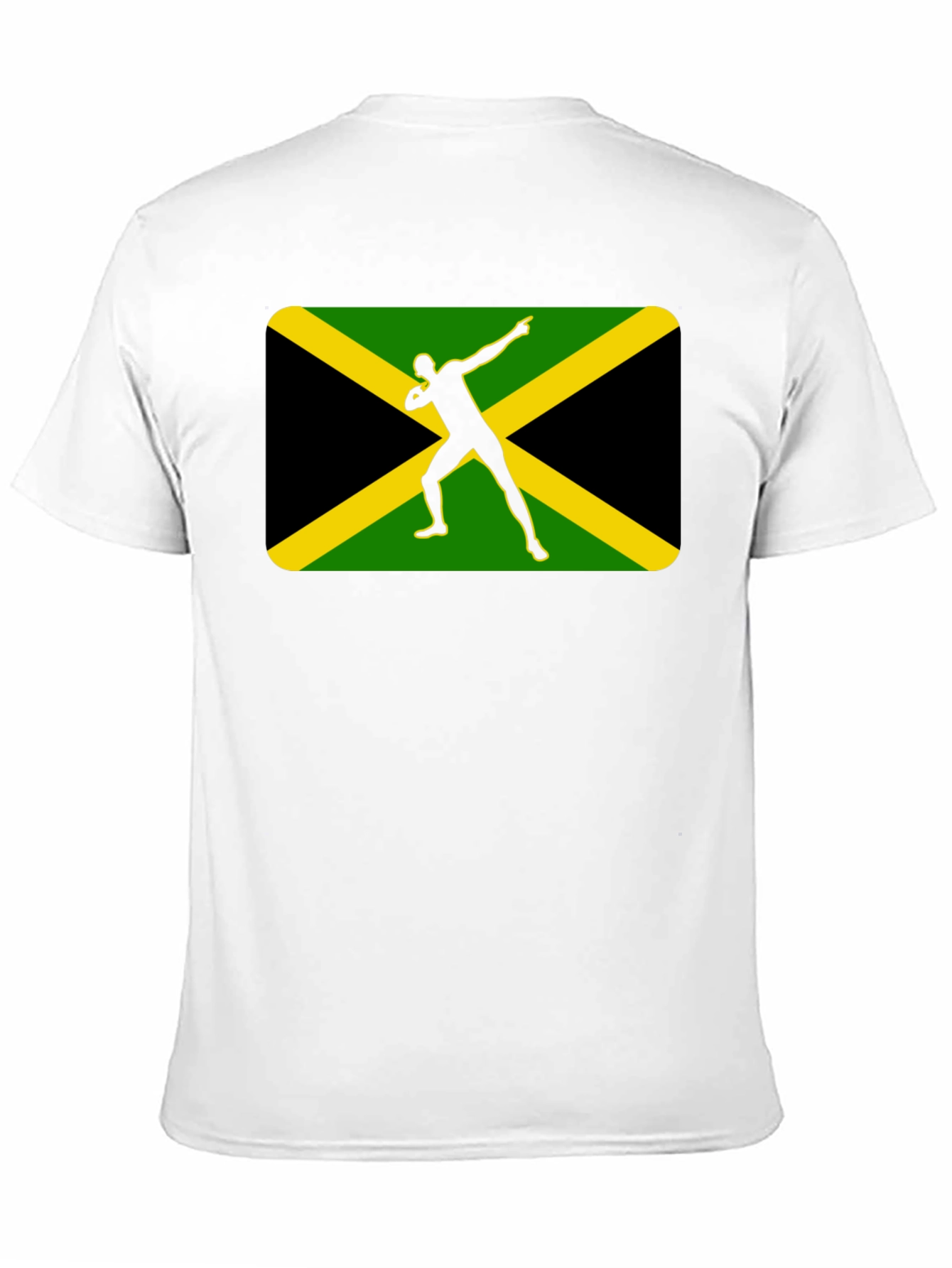 Jamaican Bolt T-Shirt: Black Cotton Tee