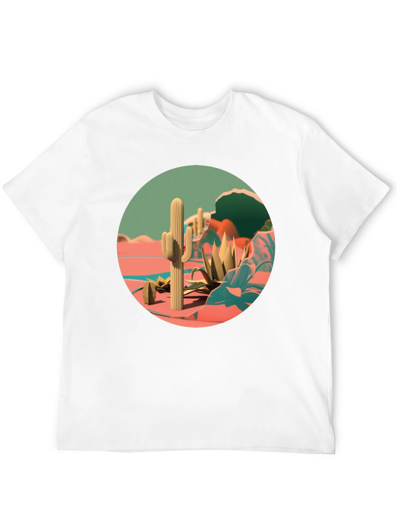 Desert Cactus Graphic Tee - Stylish Nature Print