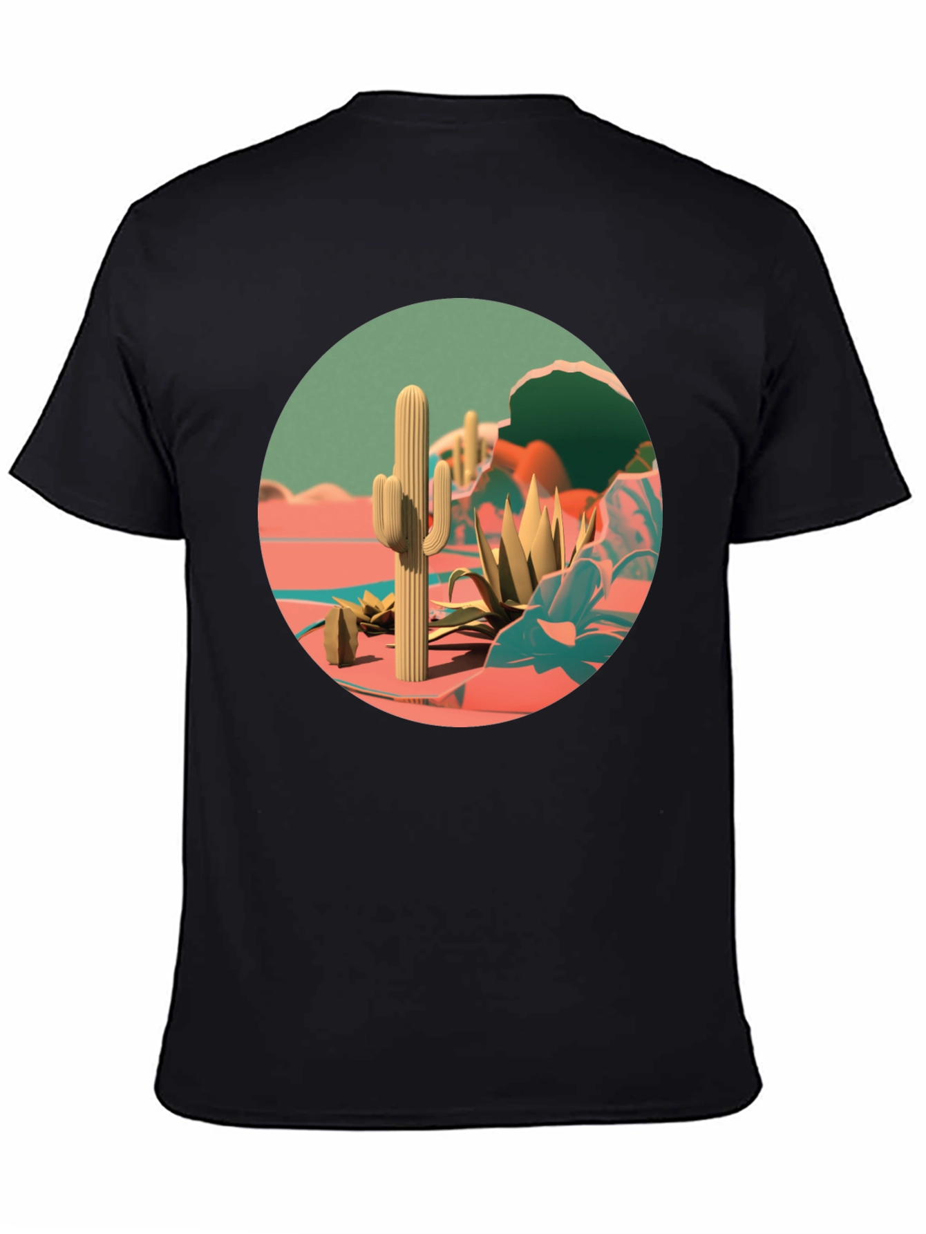 Desert Cactus Graphic Tee - Stylish Nature Print