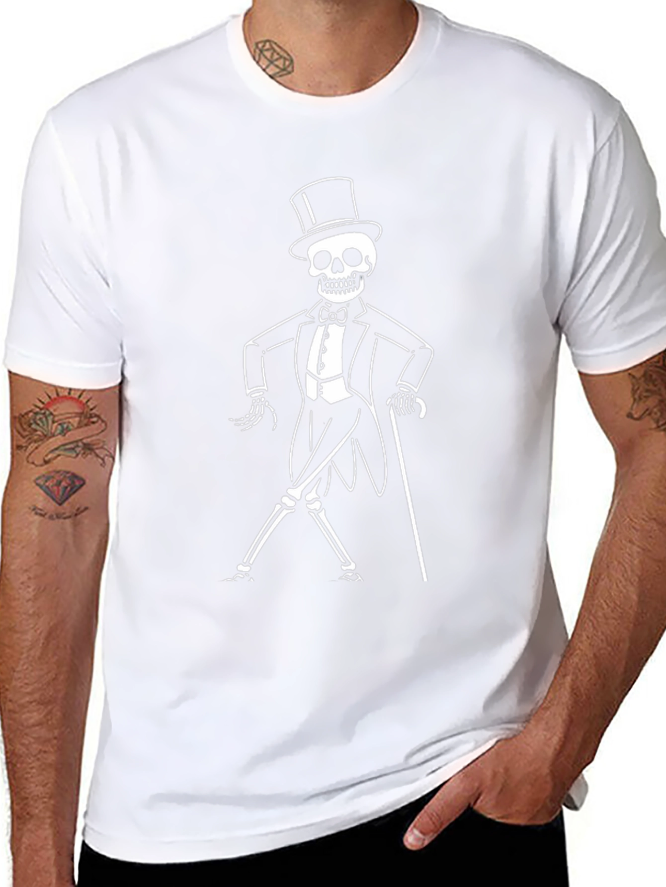 Skeleton Gentleman Black T-Shirt