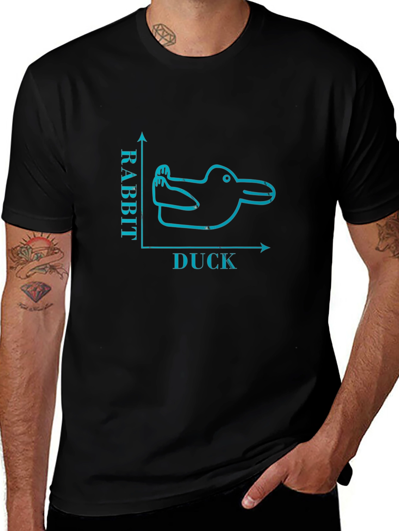 Duck Rabbit Illusion T-Shirt - Funny Graphic Tee