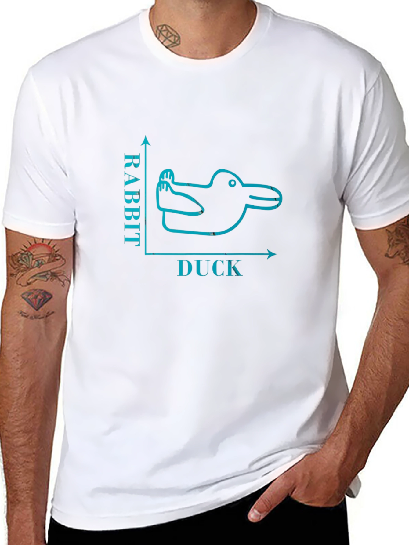 Duck Rabbit Illusion T-Shirt - Funny Graphic Tee