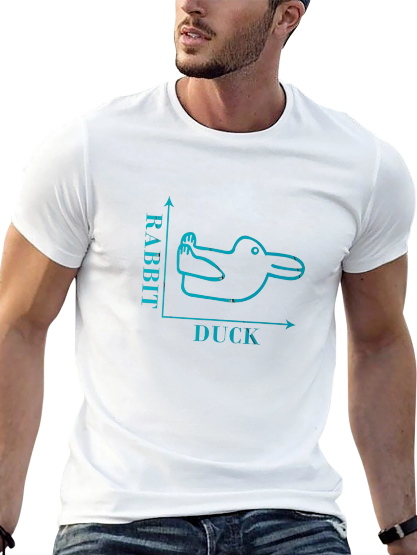 Duck Rabbit Illusion T-Shirt - Funny Graphic Tee