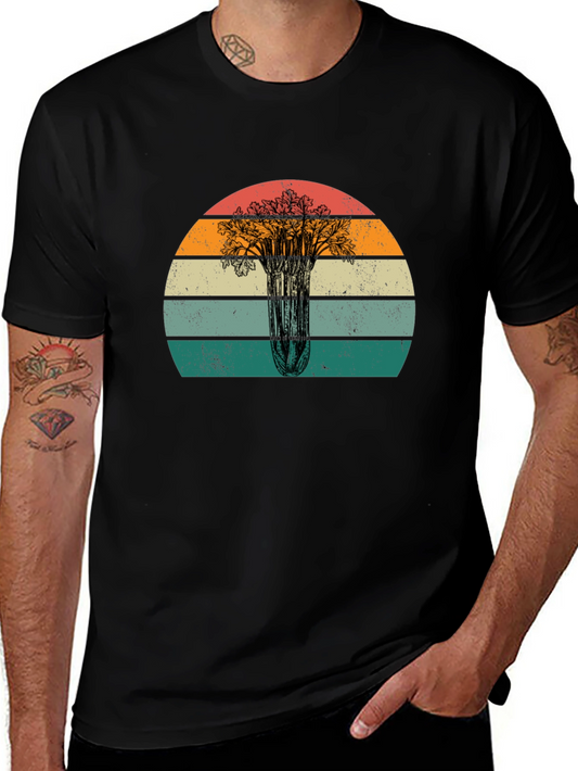 Retro Celery Sunset Graphic Tee