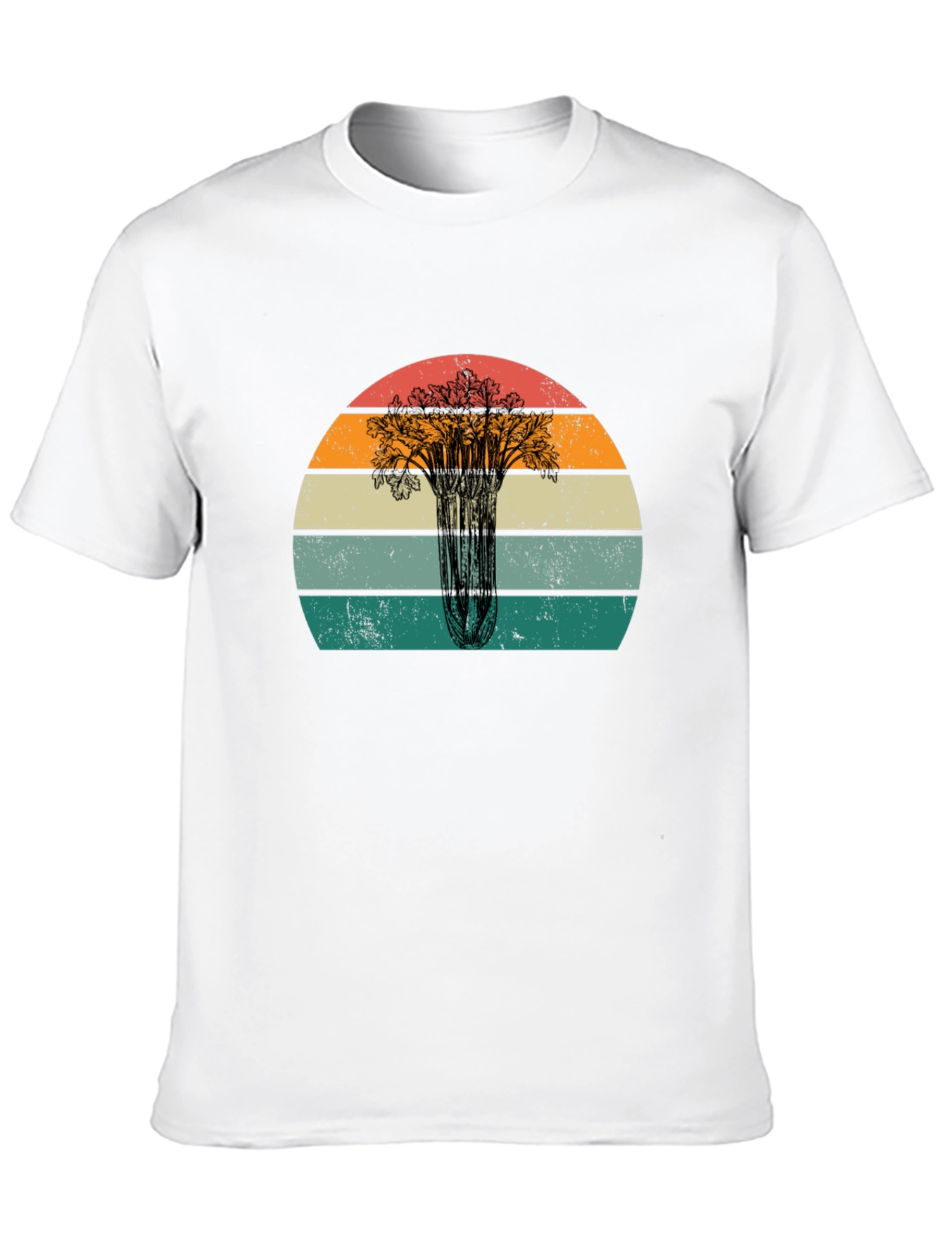 Retro Celery Sunset Graphic Tee