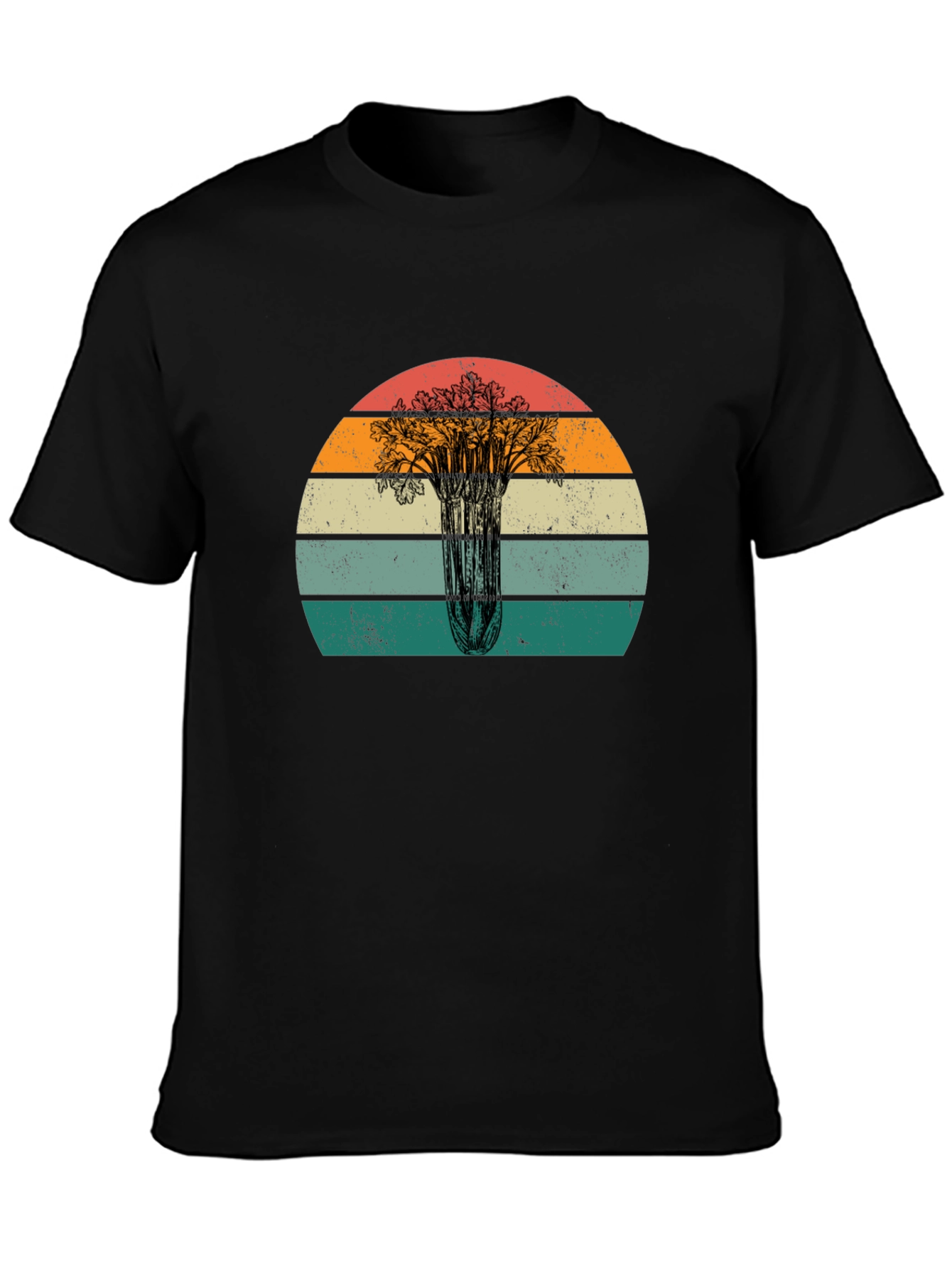 Retro Celery Sunset Graphic Tee
