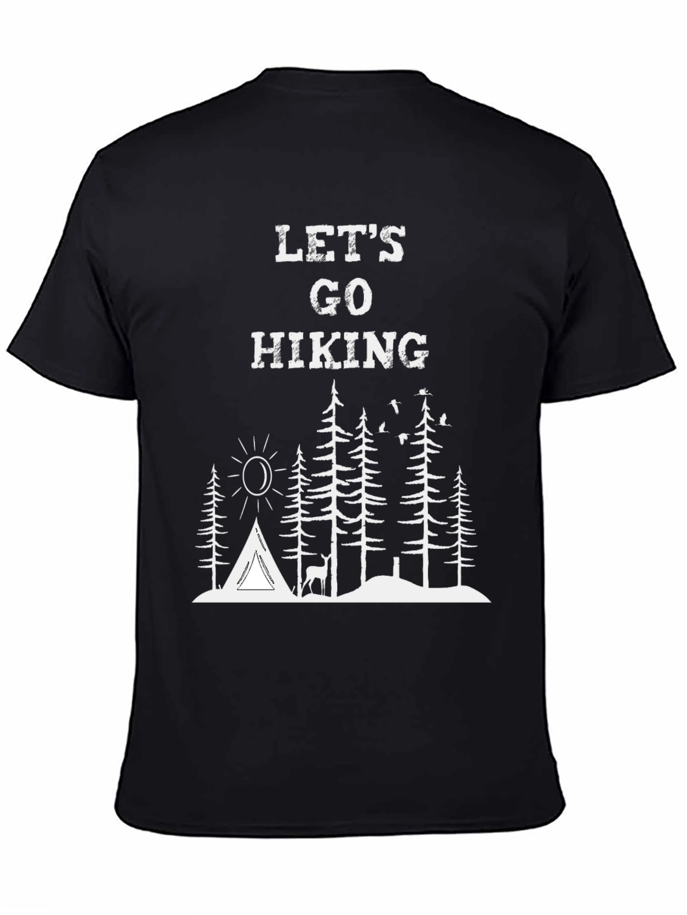 Lets Go Hiking Graphic Tee - Adventure Awaits!