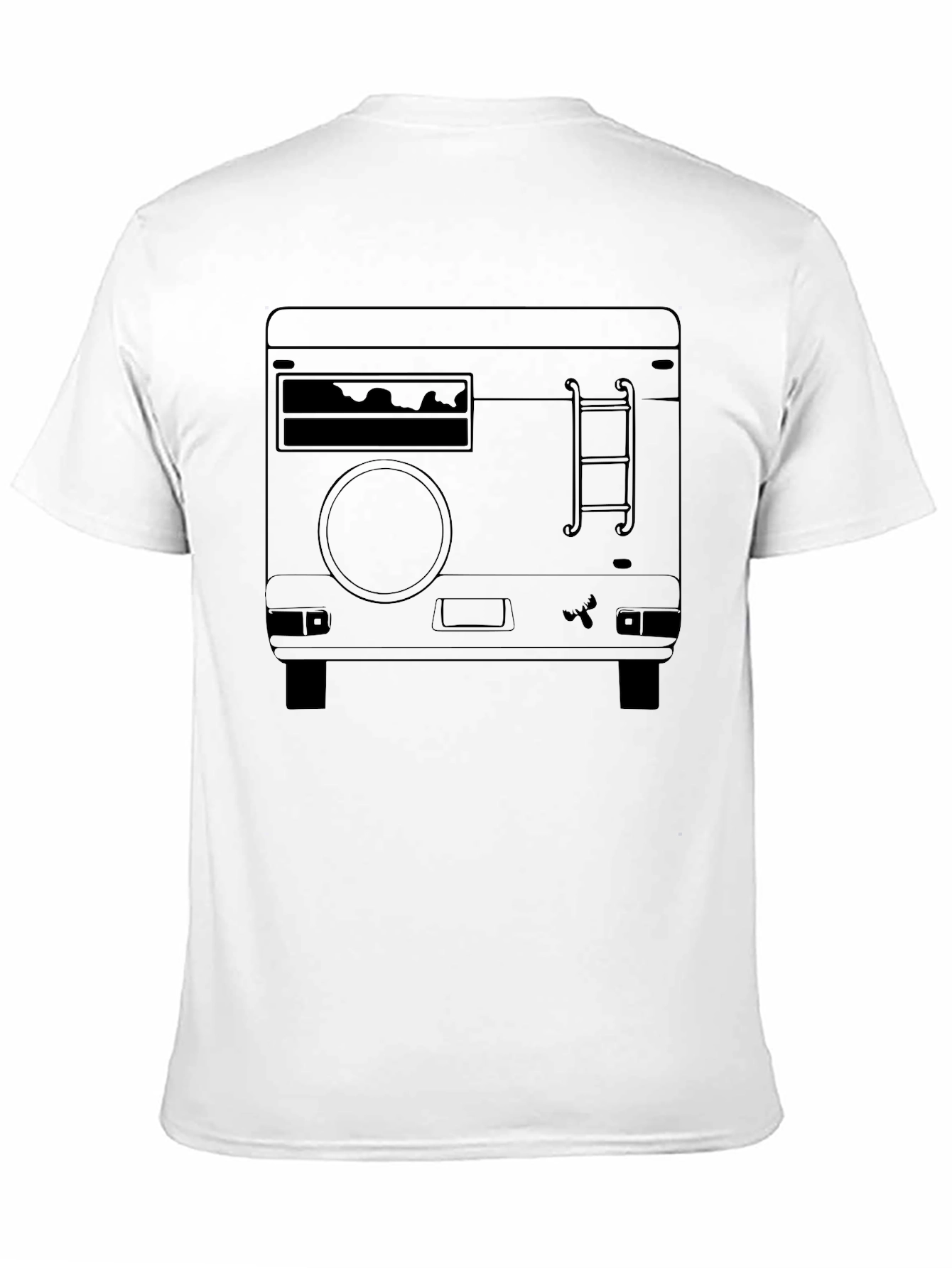 Retro Camper Van Black T-Shirt