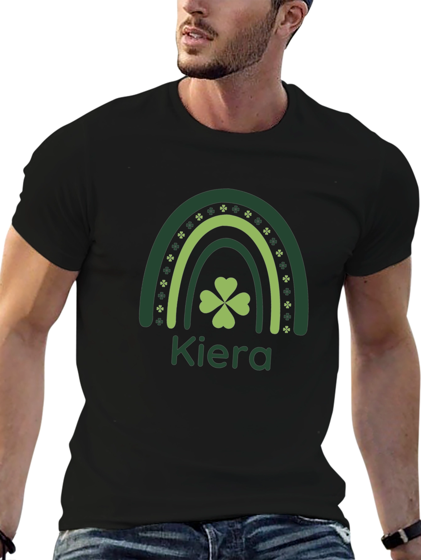 Kiera St. Patricks Day Rainbow Clover Tee