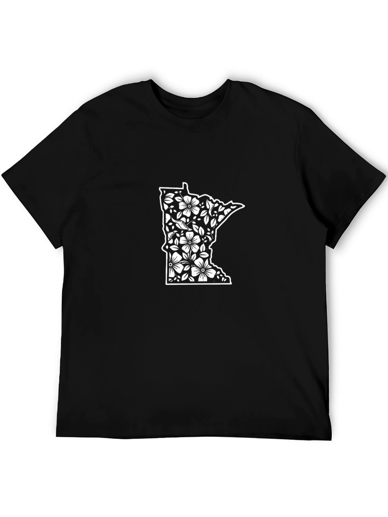 Minnesota Floral State T-Shirt - Black