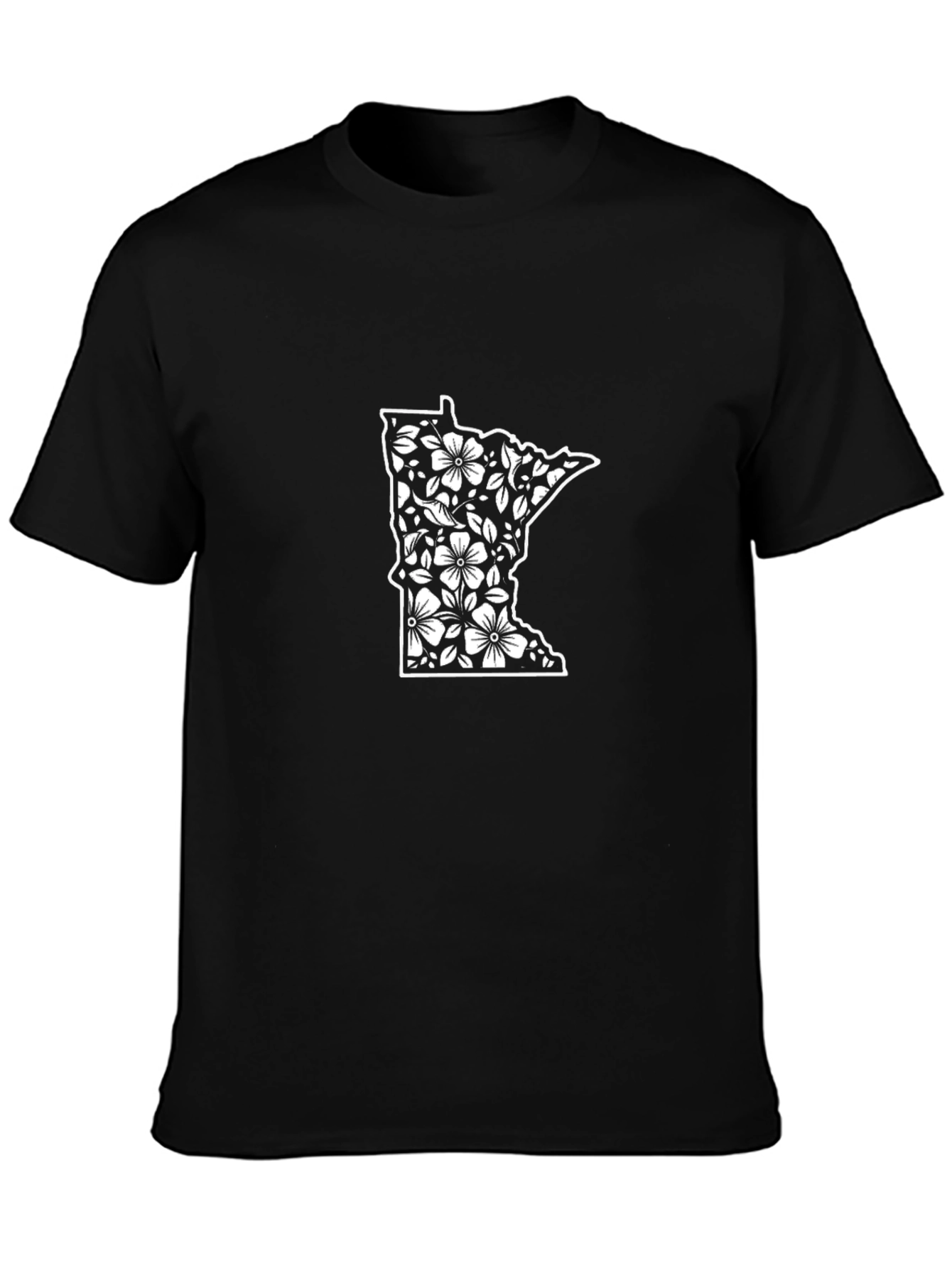 Minnesota Floral State T-Shirt - Black