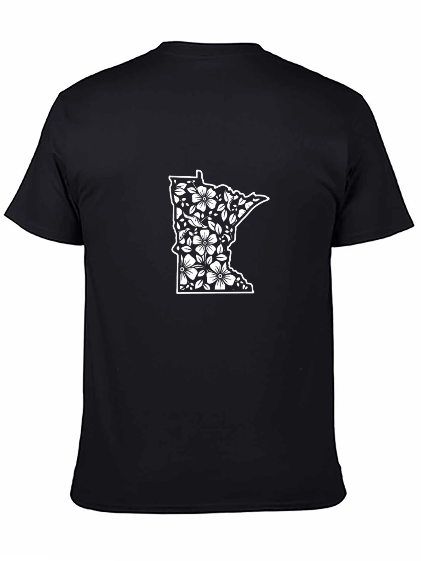 Minnesota Floral State T-Shirt - Black