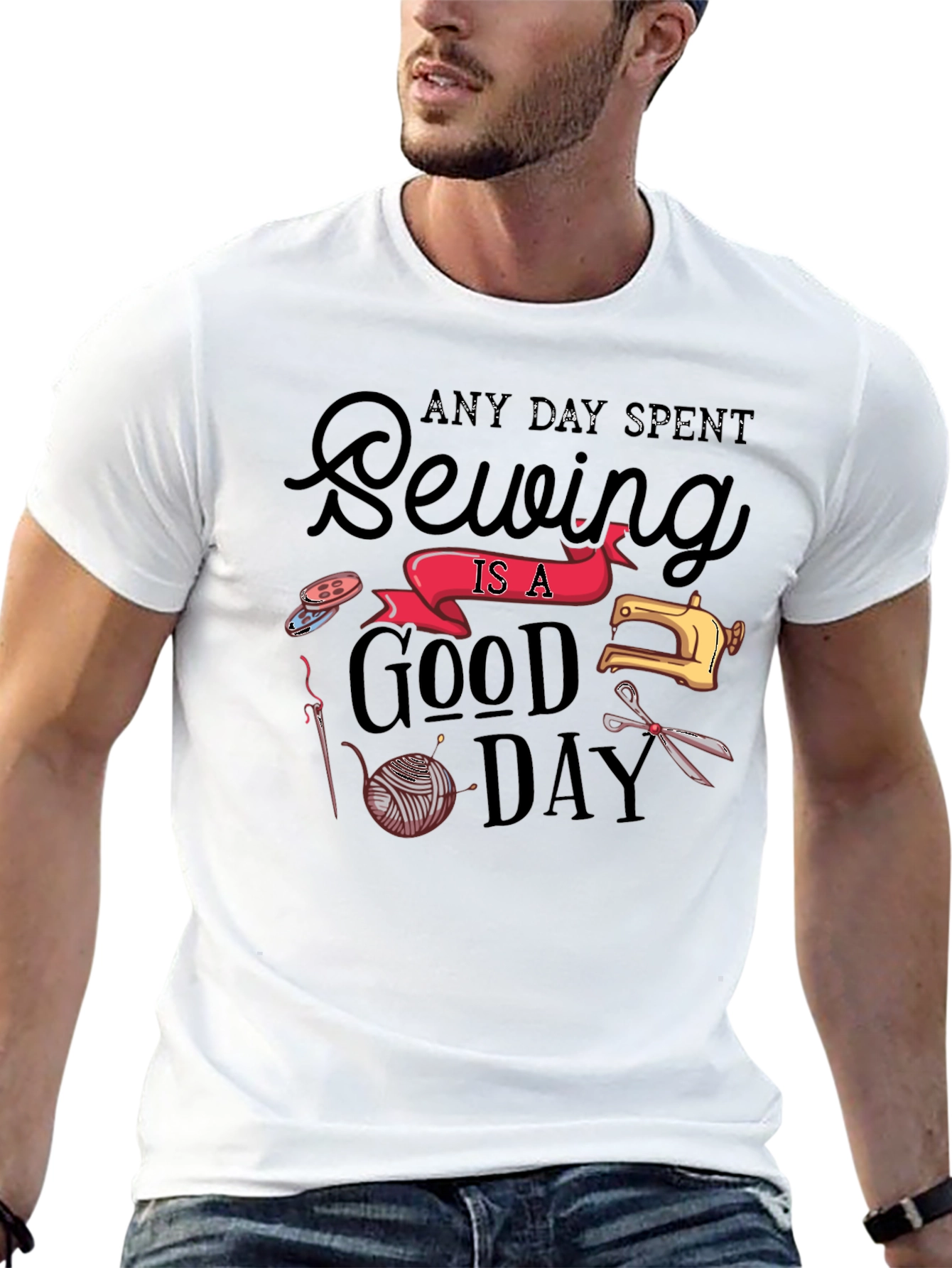 Sewing Is A Good Day Graphic T-Shirt