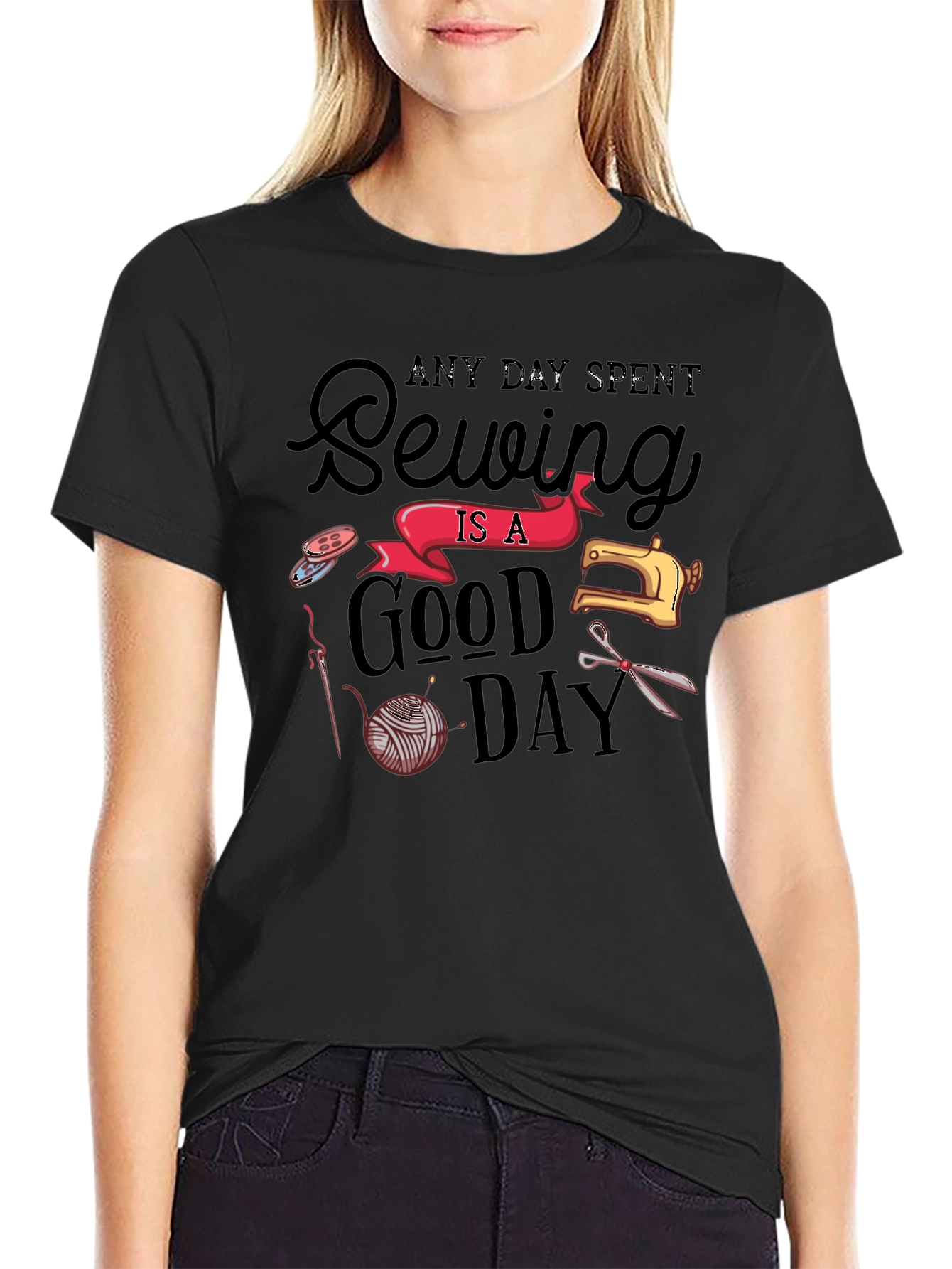 Sewing Is A Good Day Graphic T-Shirt