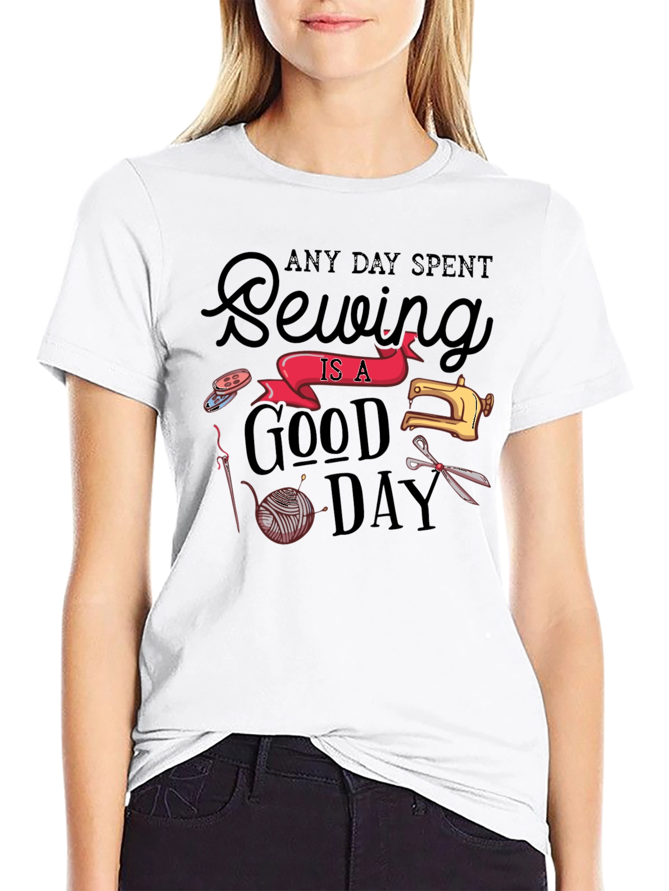 Sewing Is A Good Day Graphic T-Shirt