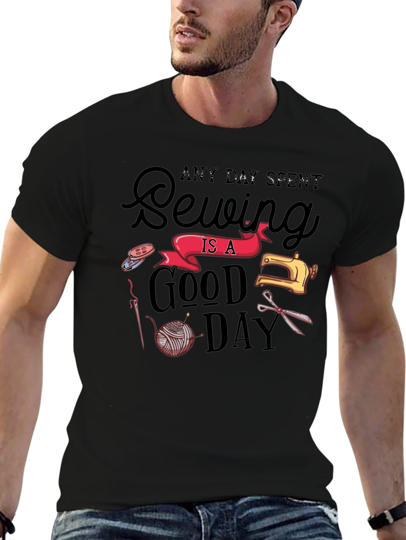 Sewing Is A Good Day Graphic T-Shirt