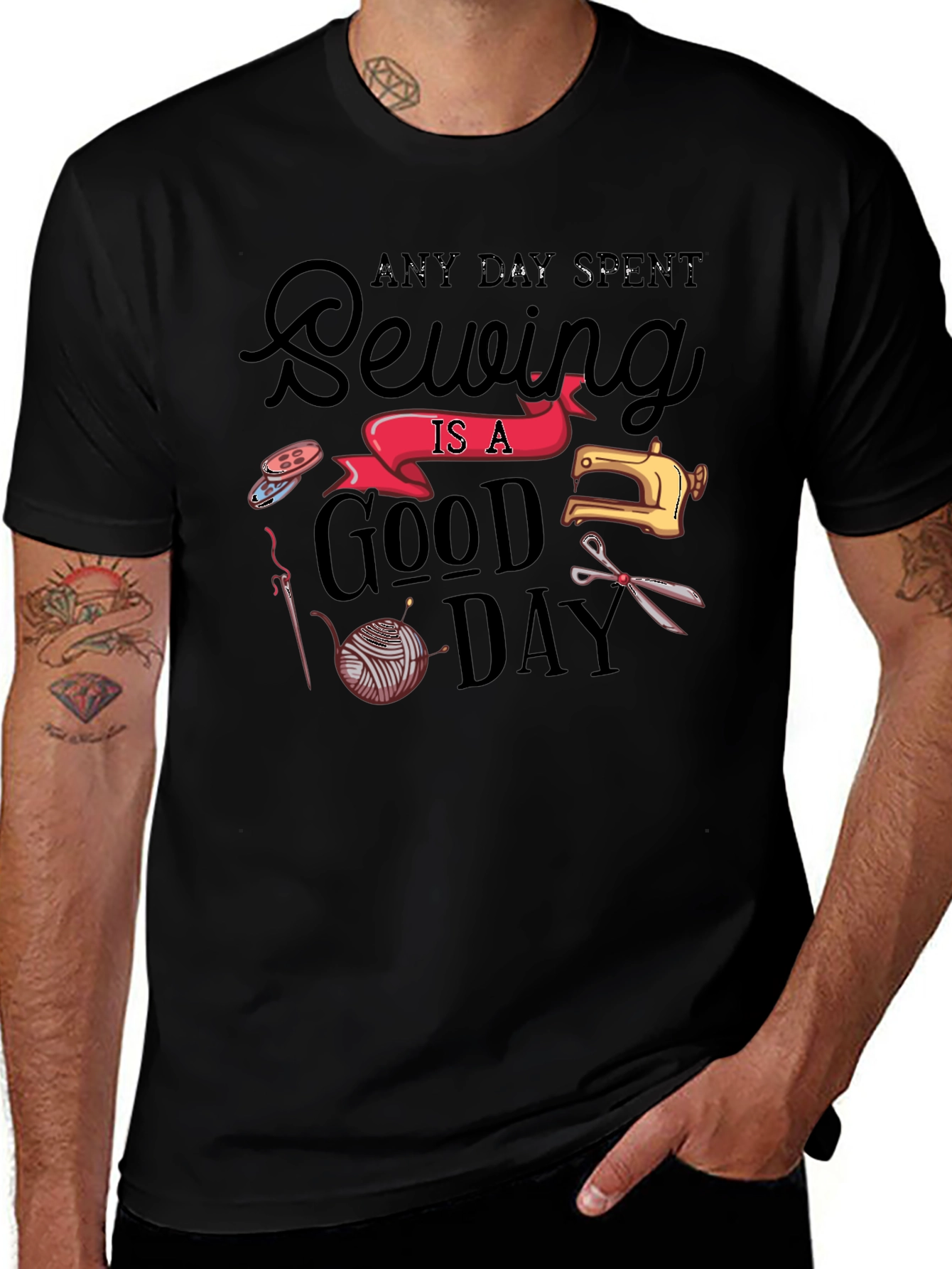 Sewing Is A Good Day Graphic T-Shirt