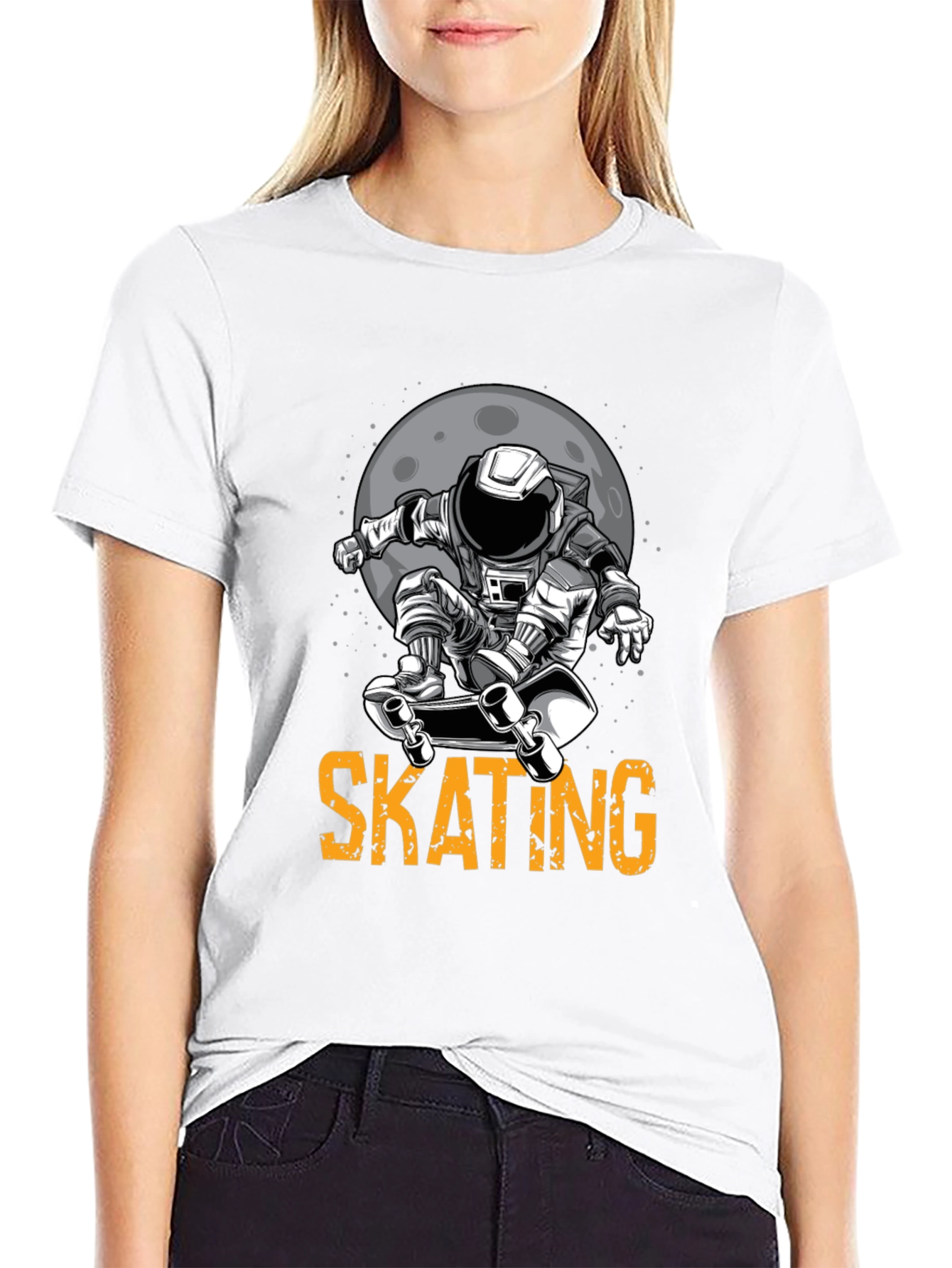 Astronaut Skateboarding T-Shirt - Space Adventure