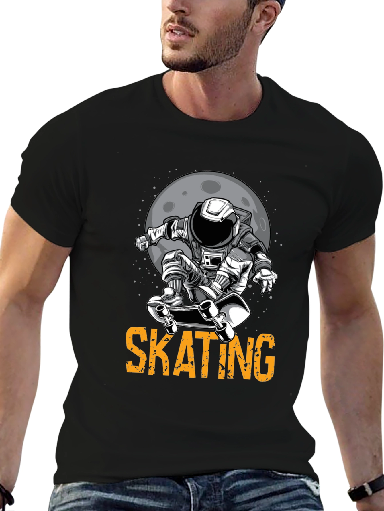 Astronaut Skateboarding T-Shirt - Space Adventure