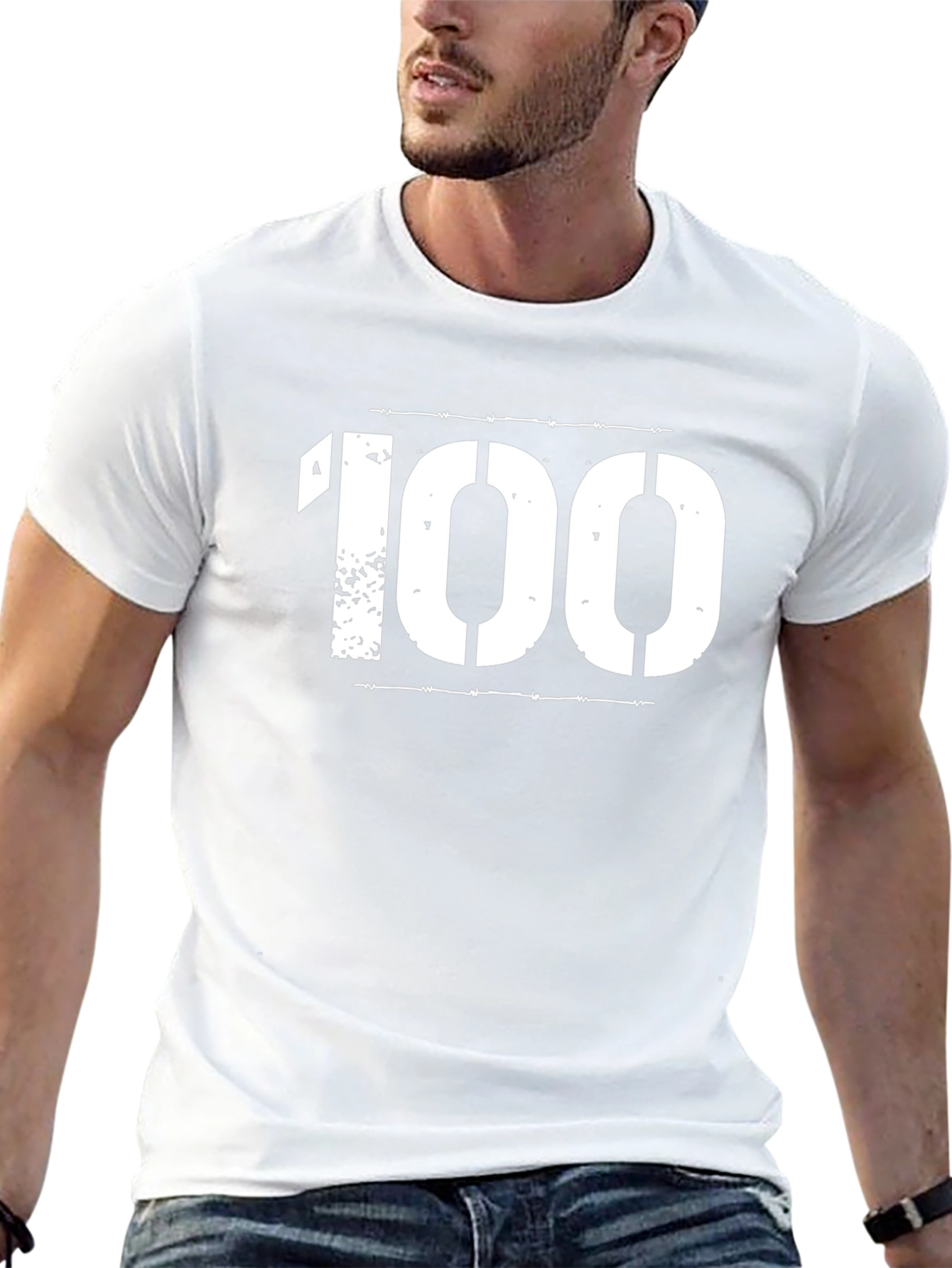 100 Barbed Wire Graphic Tee - Stylish Black T-Shirt