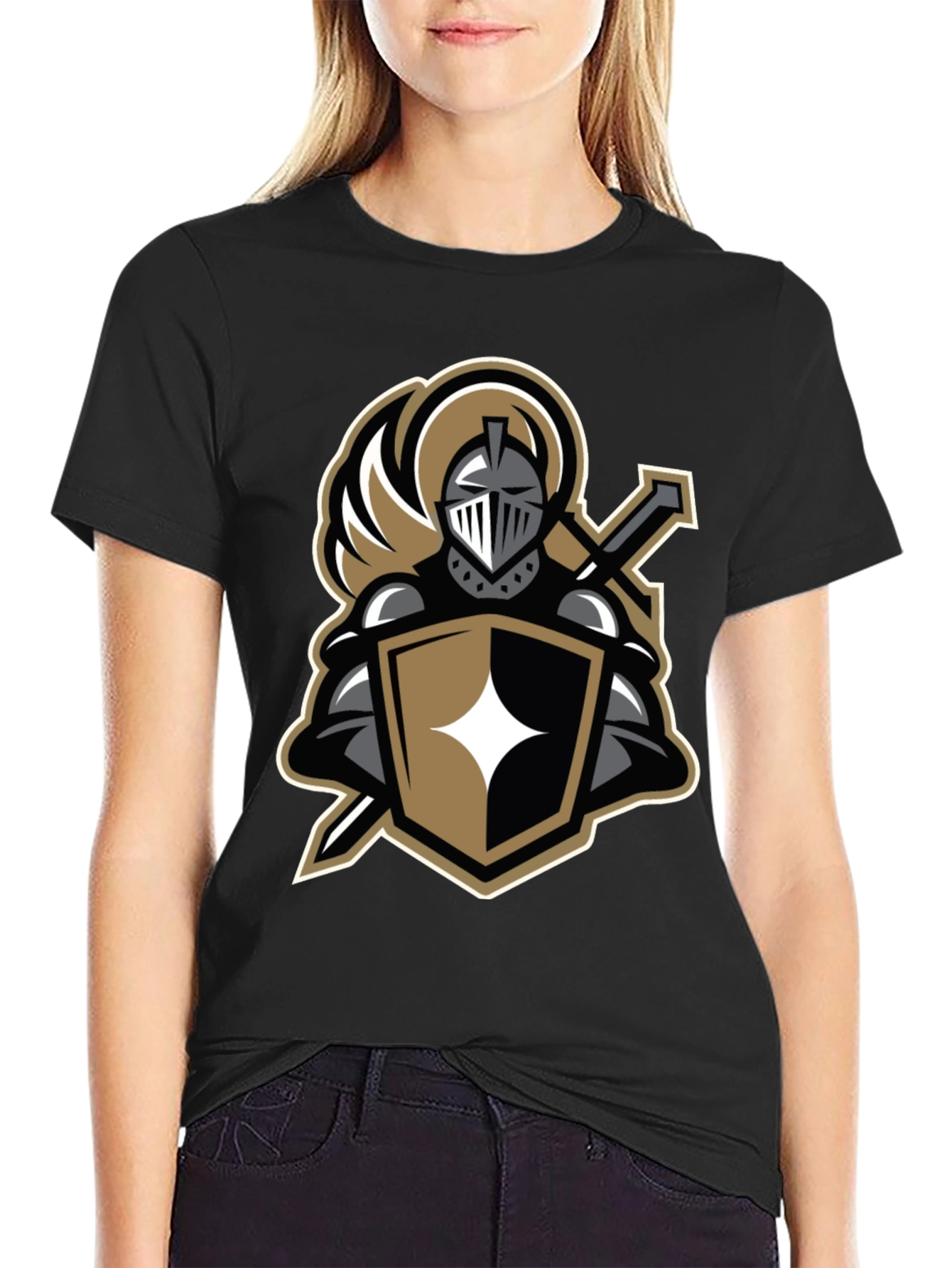 Knight Shield Graphic Print T-Shirt