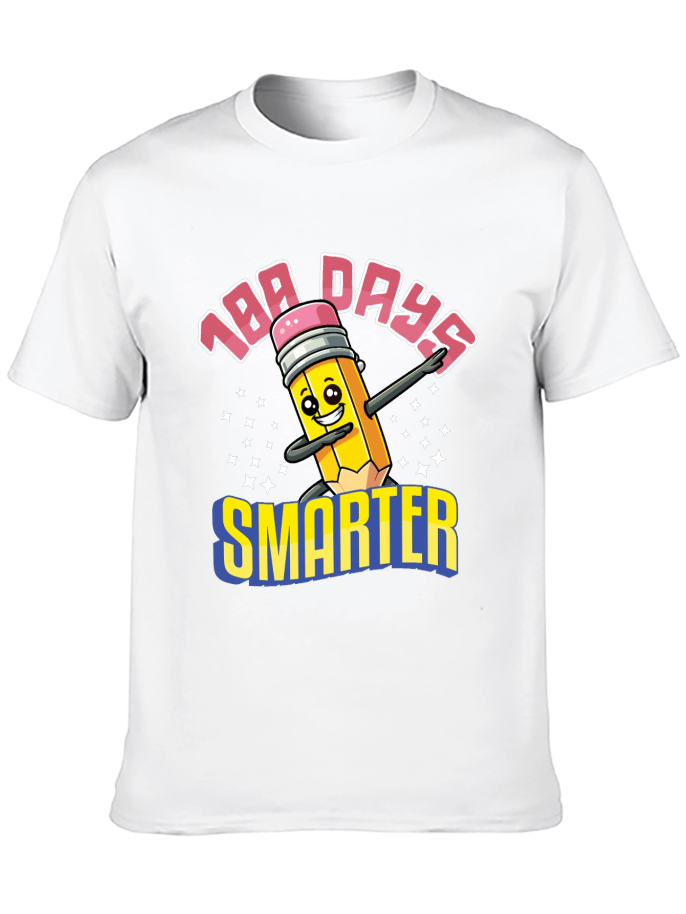 100 Days Smarter T-Shirt Fun Pencil Graphic Tee