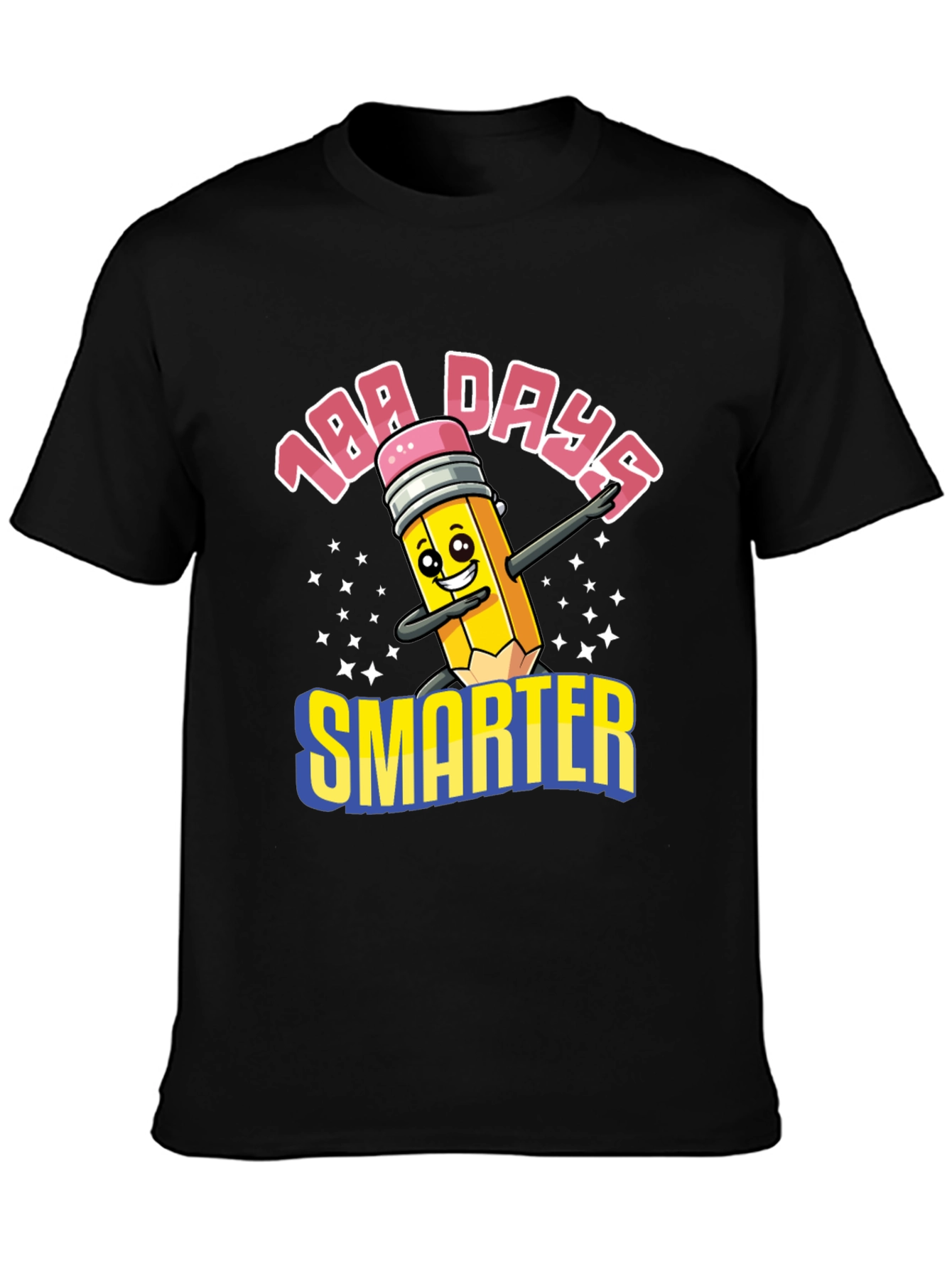 100 Days Smarter T-Shirt Fun Pencil Graphic Tee