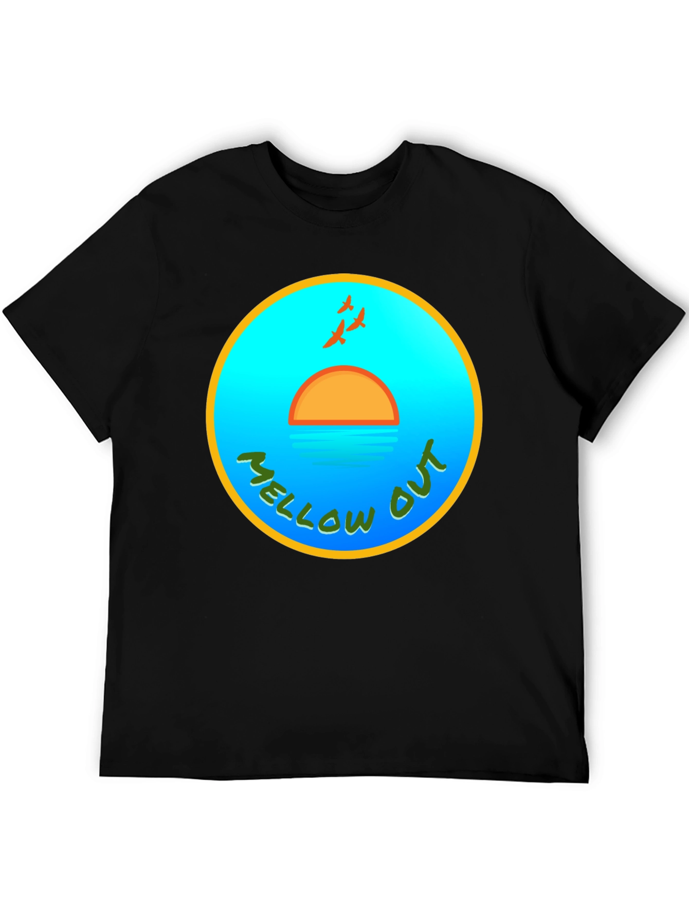 Mellow Out Sunset T-Shirt - Relaxed Vibe Tee