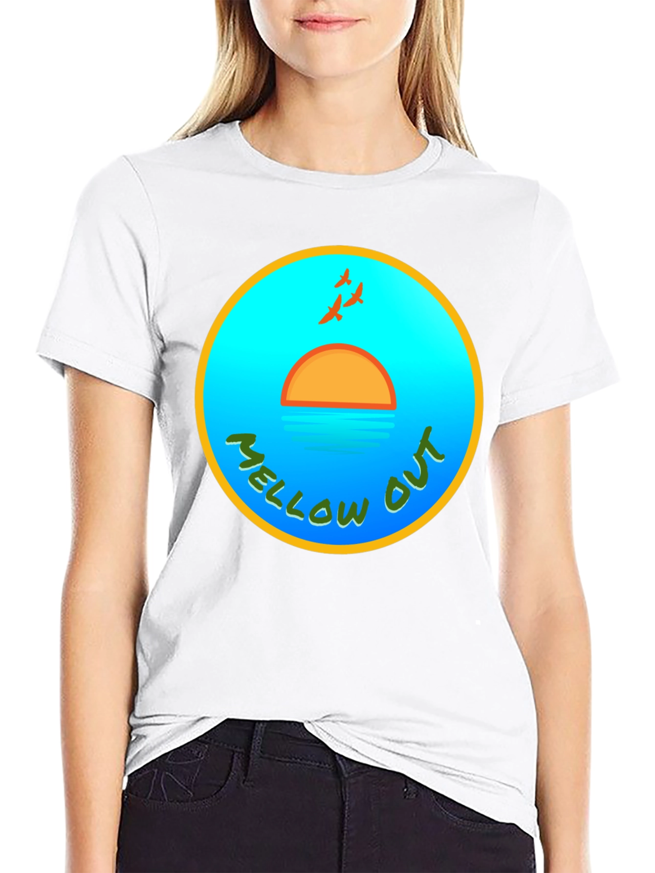 Mellow Out Sunset T-Shirt - Relaxed Vibe Tee