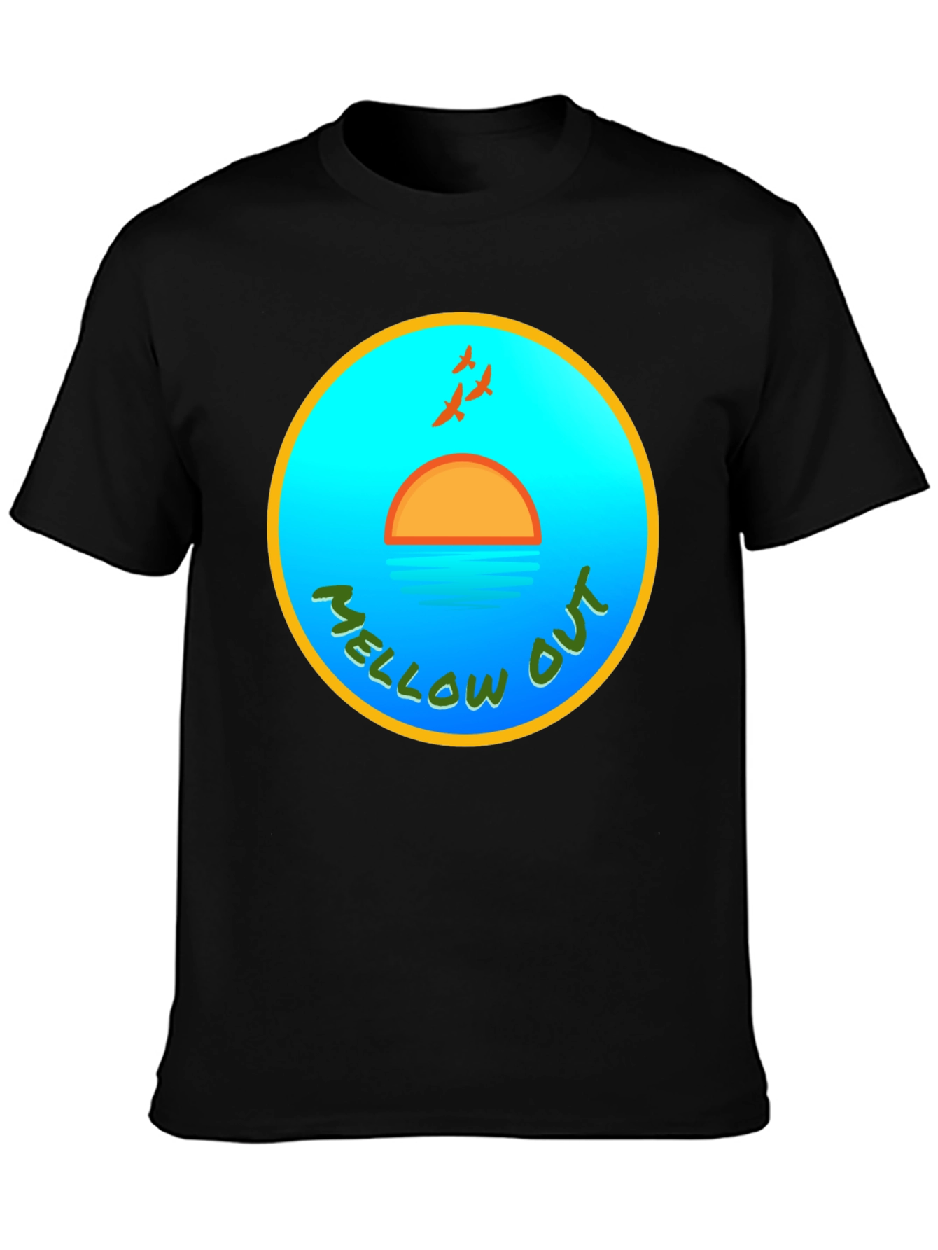 Mellow Out Sunset T-Shirt - Relaxed Vibe Tee