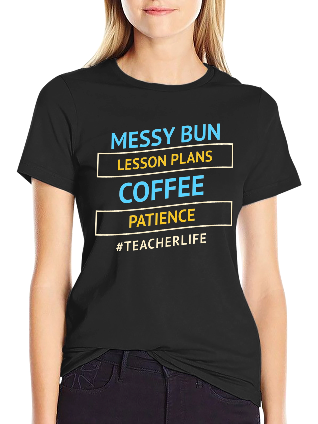 Messy Bun Teacher Life T-Shirt