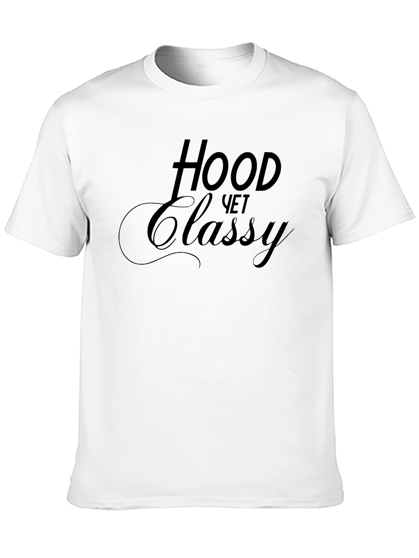 Hood Yet Classy Black Graphic T-Shirt