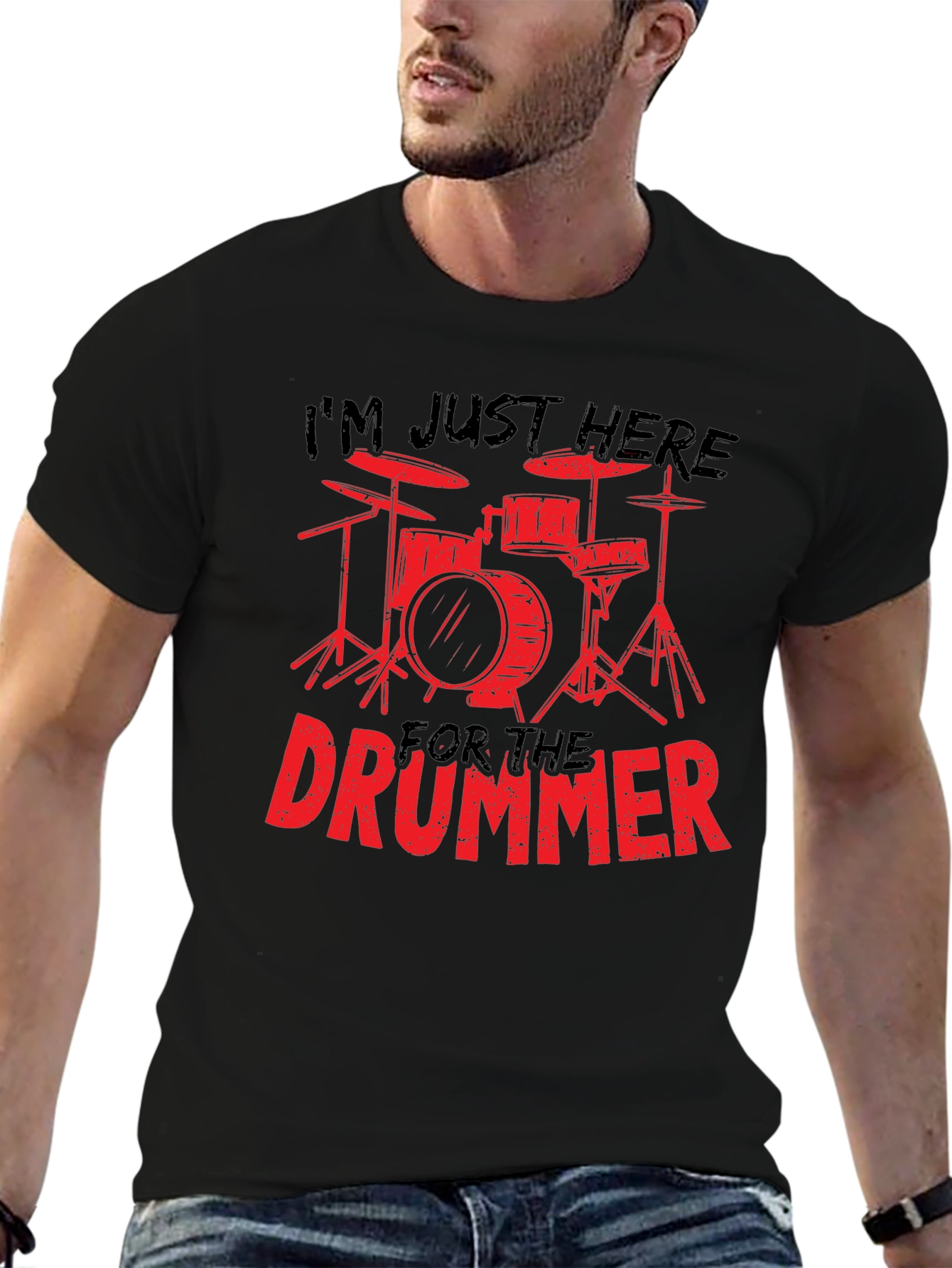 Im Just Here for The Drummer T-Shirt