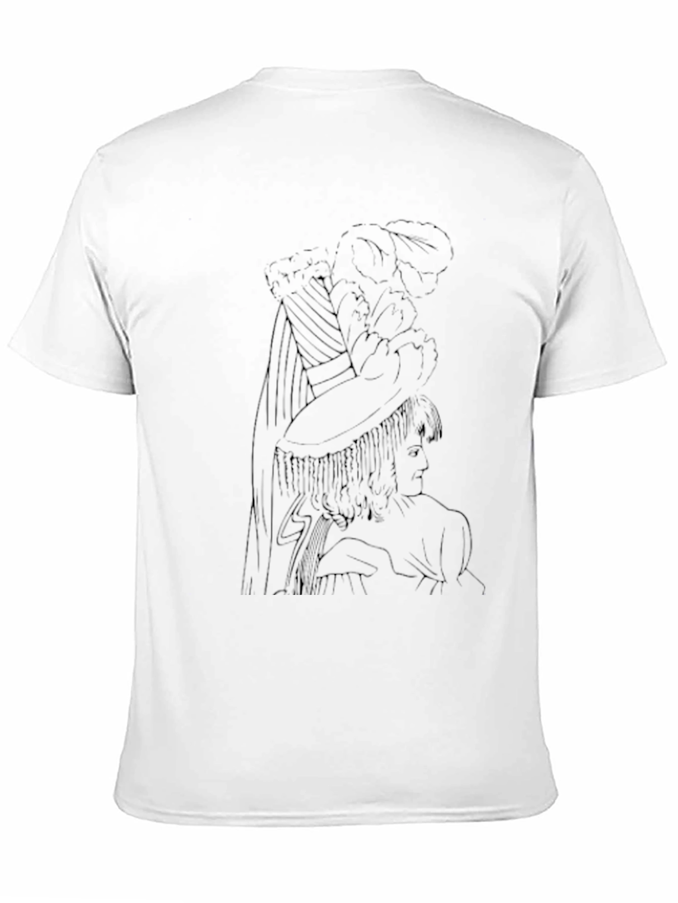 Elegant Black Line Art T-Shirt
