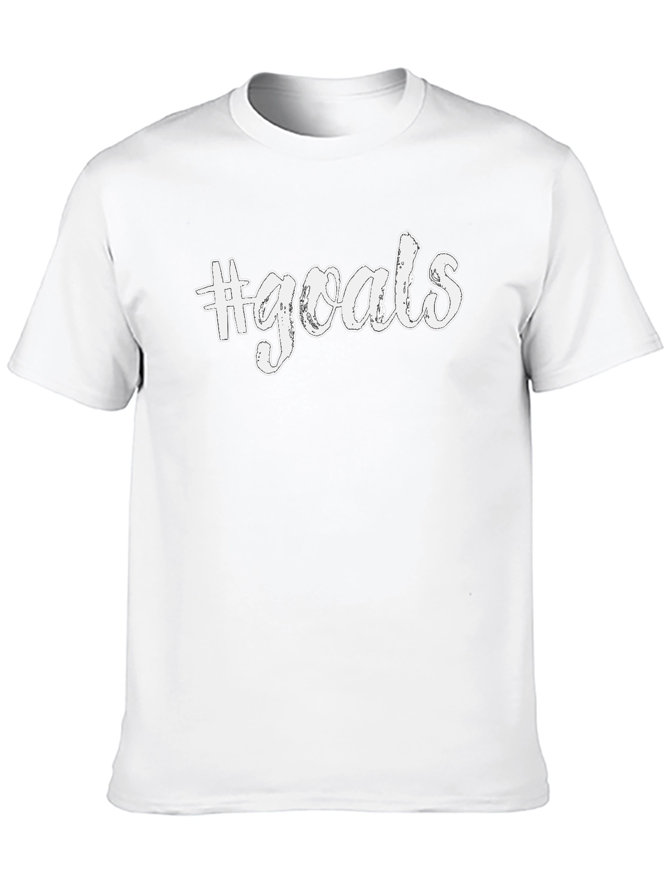 #Goals Black Graphic Tee - Casual Style