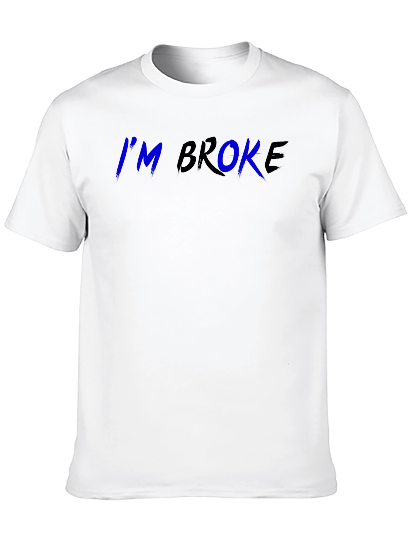 Im Broke Graphic Tee - Black Cotton T-Shirt