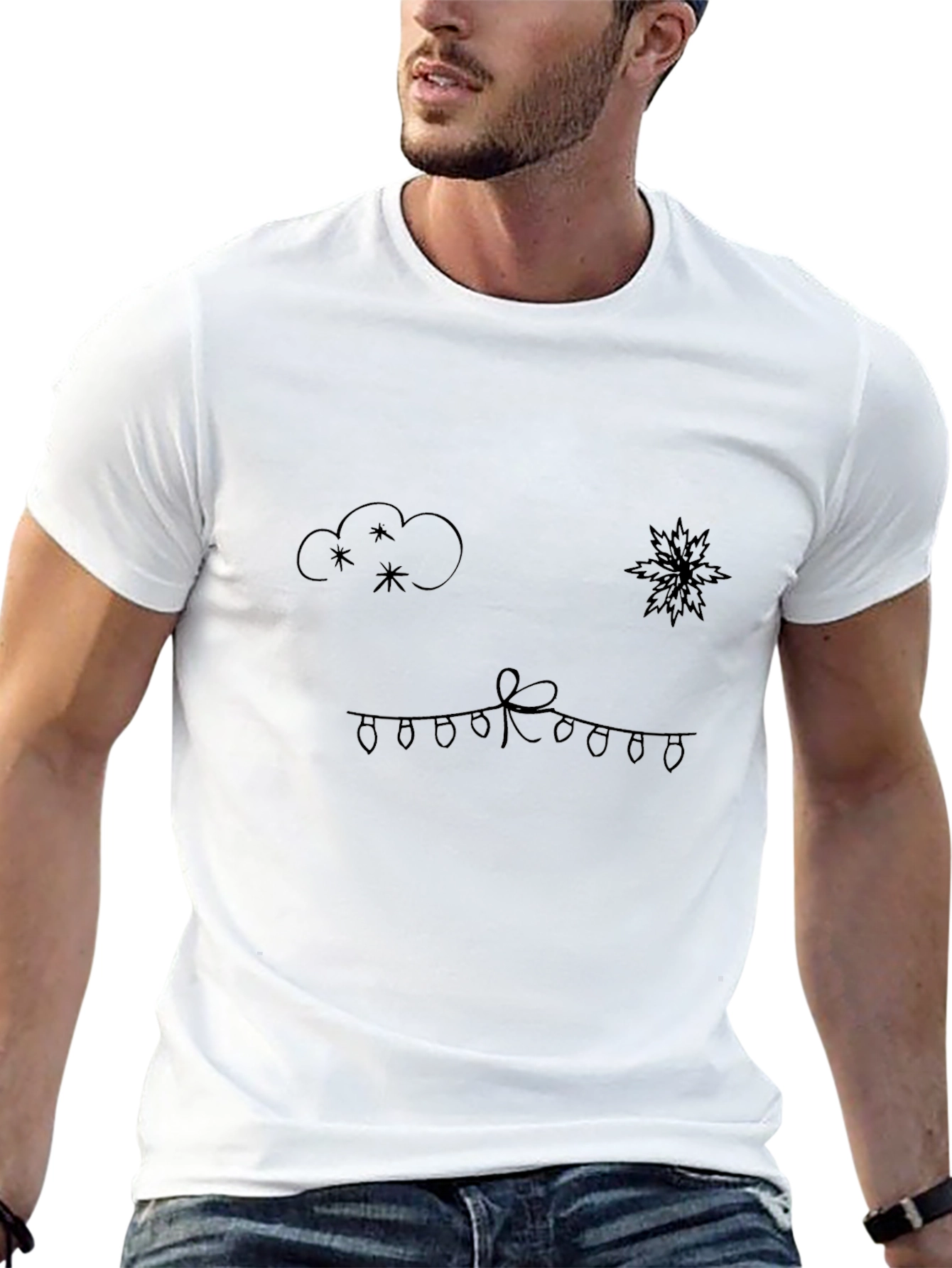 Festive Holiday Lights Graphic Tee