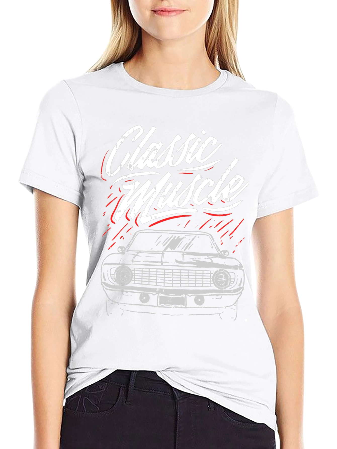 Classic Muscle Car Graphic Tee - Black