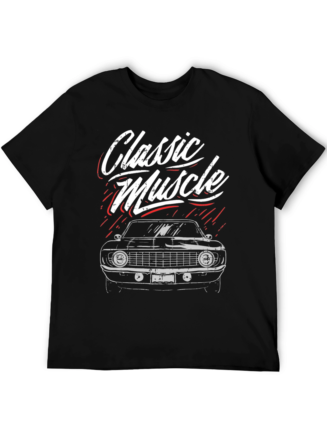Classic Muscle Car Graphic Tee - Black