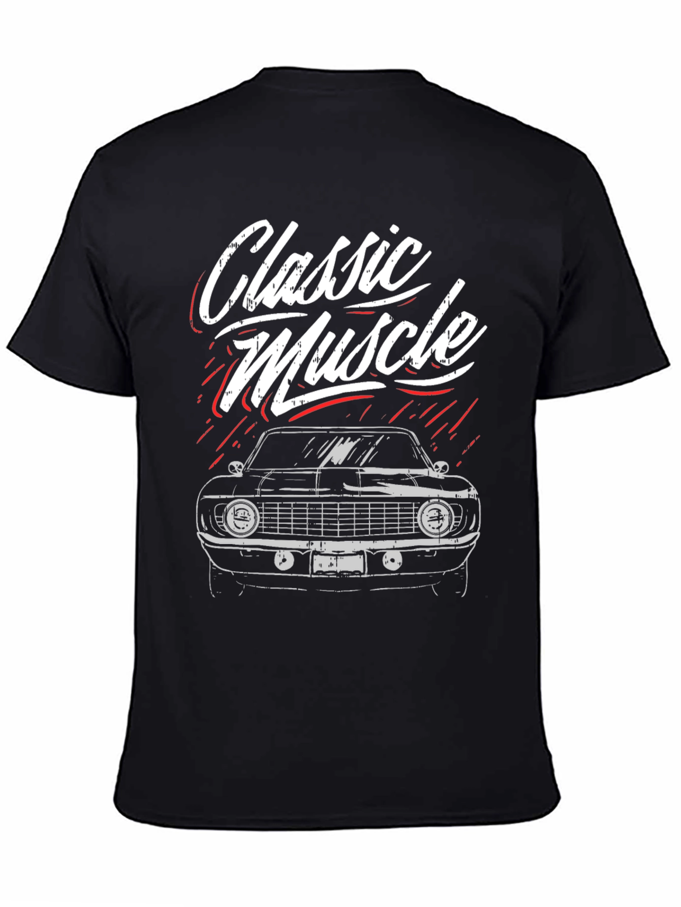 Classic Muscle Car Graphic Tee - Black