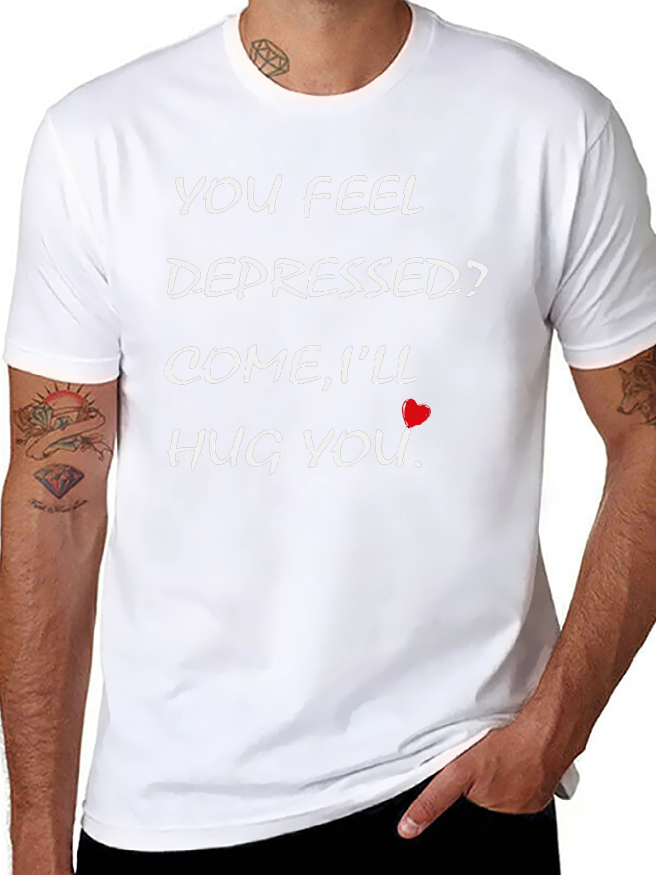 Depression Support T-Shirt - Come Ill Hug You