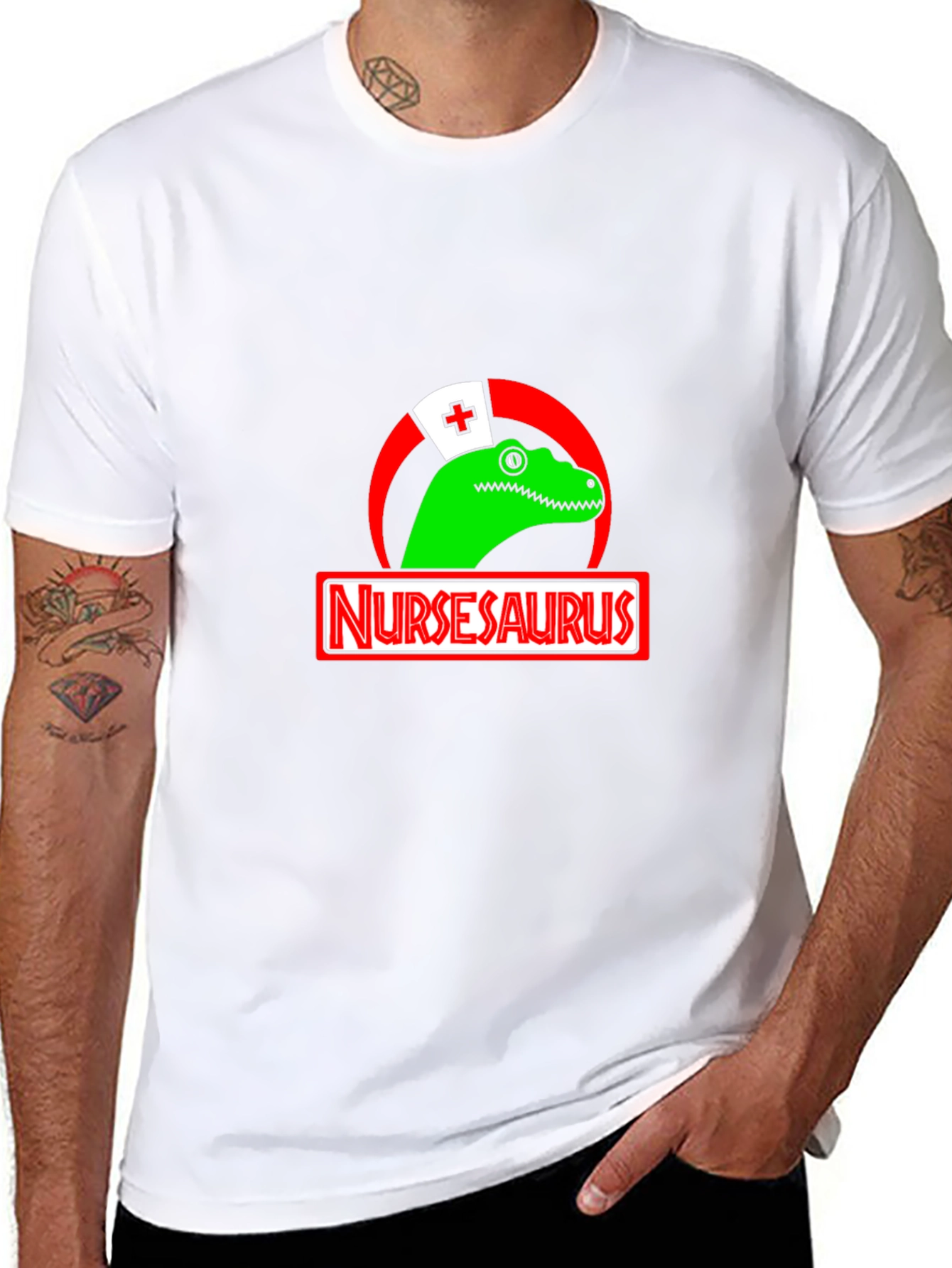 Nursesauraus T-Shirt - Nurse Dinosaur Tee