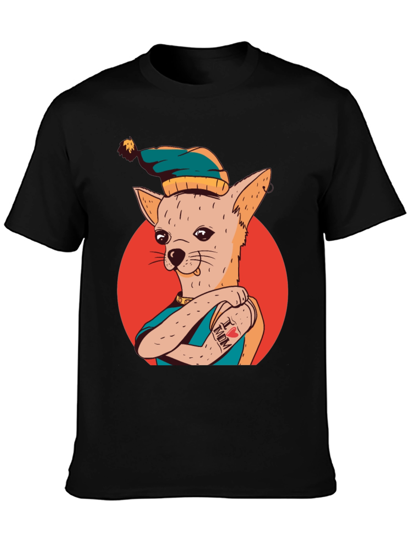Cool Dog With Tattoo T-Shirt