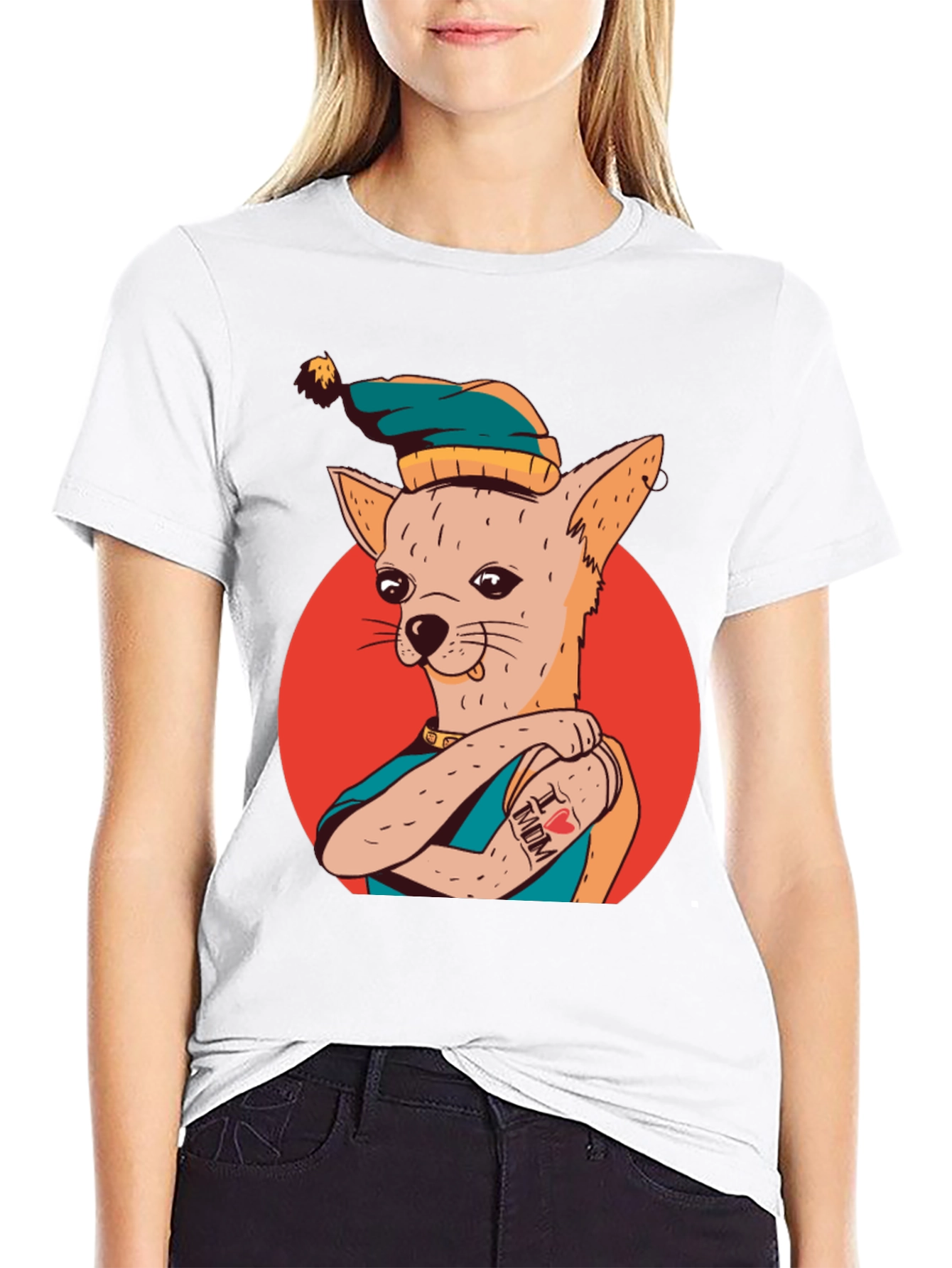 Cool Dog With Tattoo T-Shirt