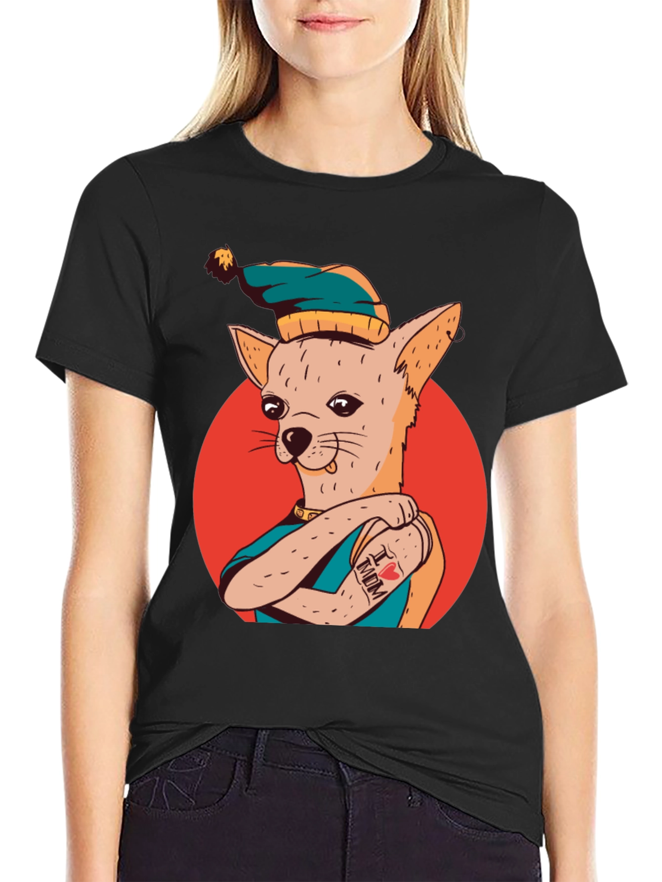 Cool Dog With Tattoo T-Shirt