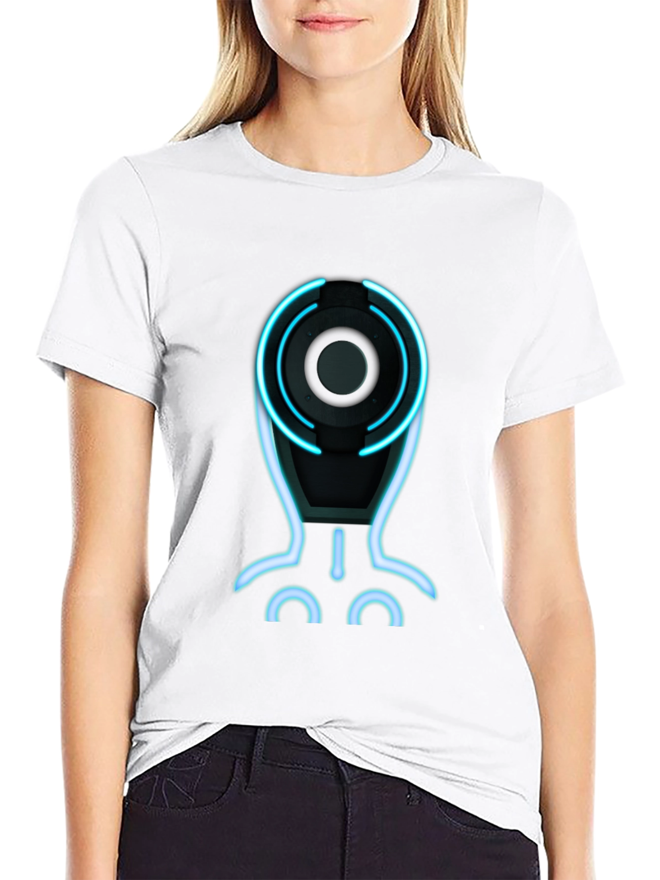 Tron Inspired Graphic Tee - Black