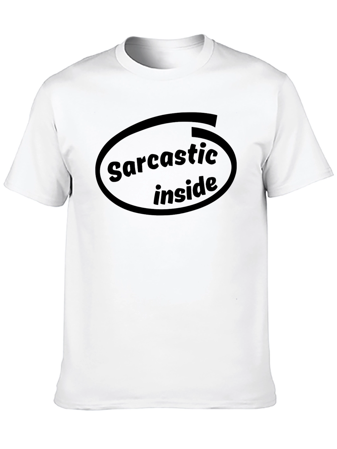 Sarcastic Inside Graphic Tee - Black